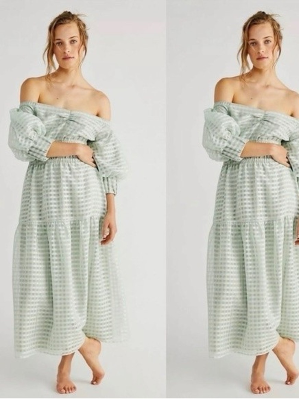 Free People Mare Mare Molly Midi Dress size small off the shoulder